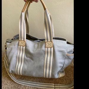 Pottery Barn Gray Diaper Bag, not monogrammed